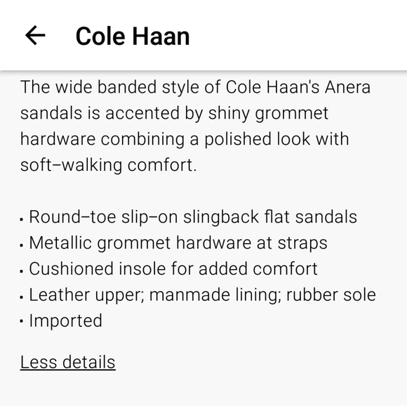 8. Cole Haan Anera sandle thong with ankle strap - Picture 6 of 6